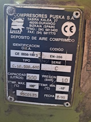 Compresor Puska 500L - 2 cabezales