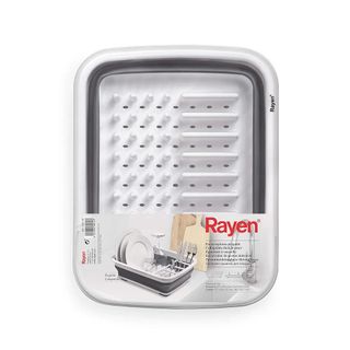 Escurreplatos Plegable Rayen Gris-Blanco