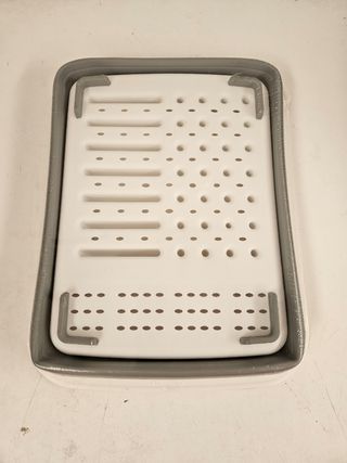 Escurreplatos Plegable Rayen Gris-Blanco