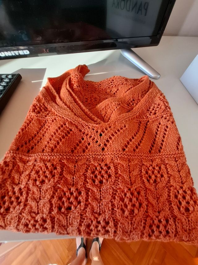 Top Only Arancione - Maglia In Pizzo lucente