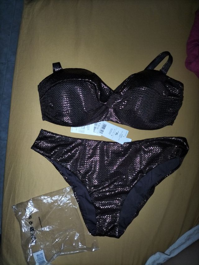 Bikini conjunto marrón dorado