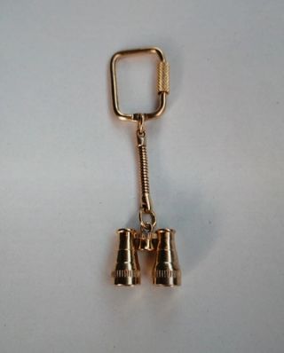 portachiavi ciondolo binocolo color oro binoculars