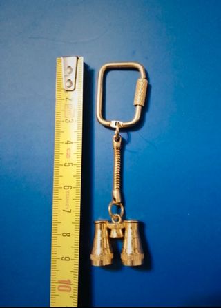 portachiavi ciondolo binocolo color oro binoculars