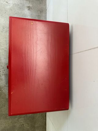 Mesita noche roja - madera