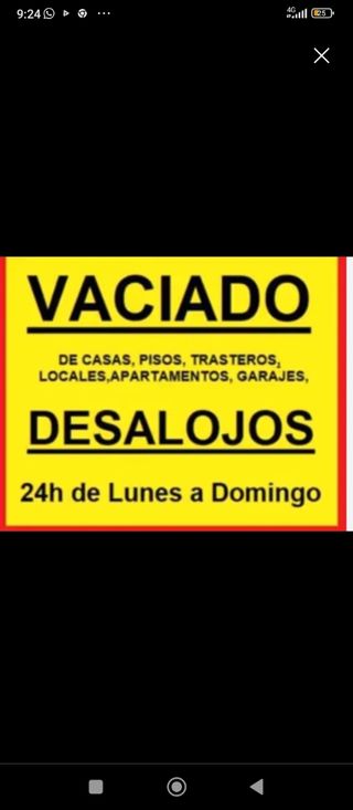 Vaciado,mudanzas,portes,etc.....