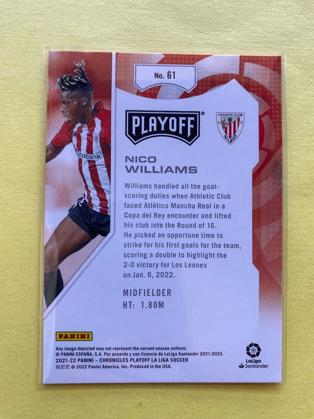 Carta Nico Williams - Athletic Club