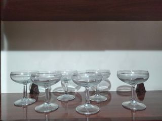6 Copas Cristal Talladas