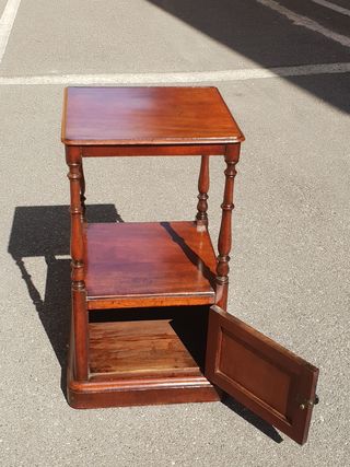 Comodino antico in legno di mogano