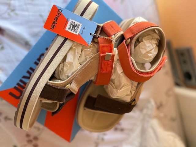Sandalias D.Franklin marrón-naranja, talla 39