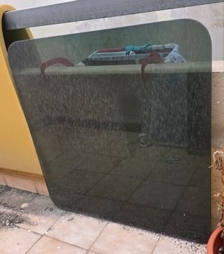 Cristal mesa cuadrado - Negro Transparente