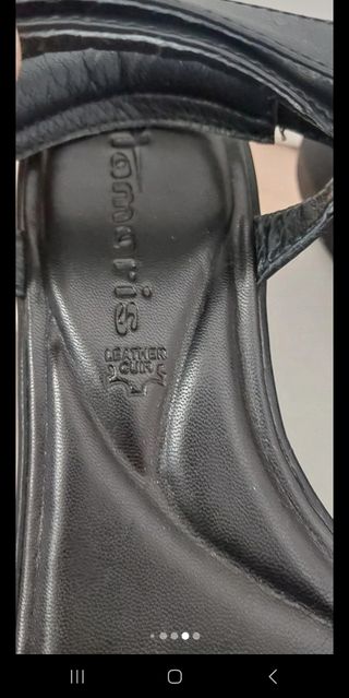 Sandálias Tamaris 36 Pele Pretas