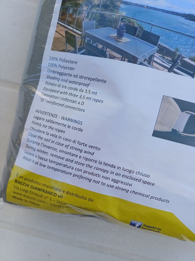 Tenda a Vela Triangolare - Grigio