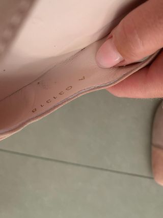 Zapatos Chanel beige/rosa cling back 