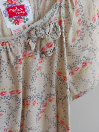 Blusa Pepita Pérez S - Beige/Rosa