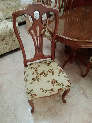 Mesa comedor madera maciza 6 sillas