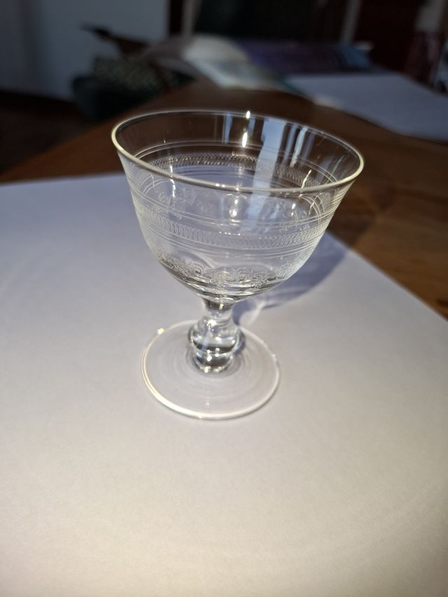 Dodici calici per amaro Grappa Cristallo Inciso