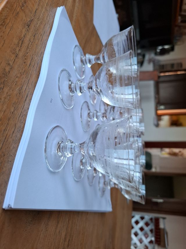 Dodici calici per amaro Grappa Cristallo Inciso