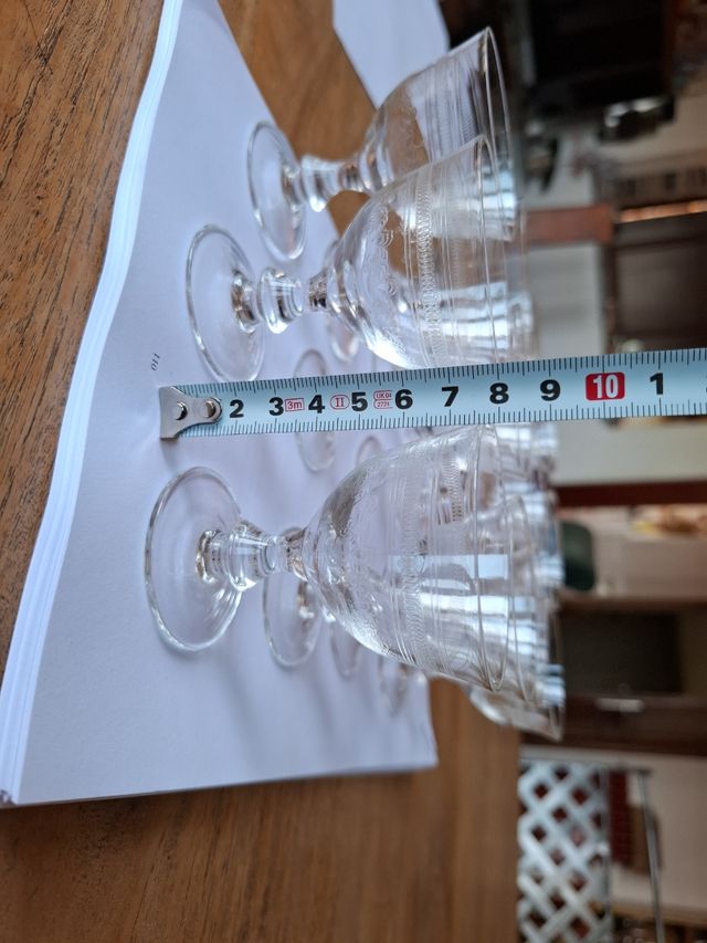 Dodici calici per amaro Grappa Cristallo Inciso