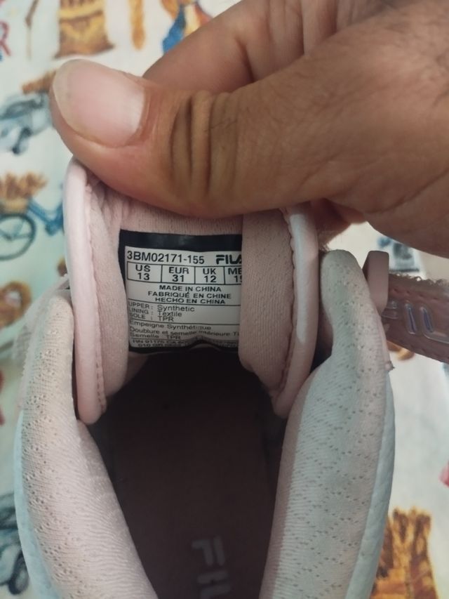 Zapatillas Fila niña rosa talla 31