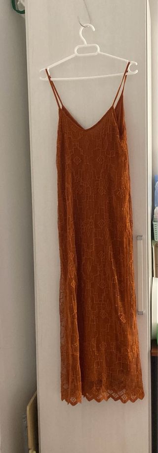 Vestido largo naranja
