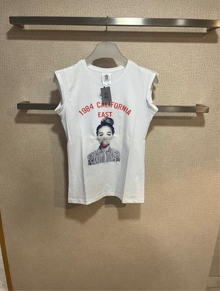 Top Le voliere bianco donna