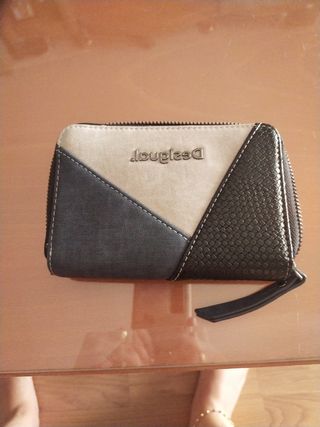 Monedero Desigual - Azul gris claro  y Negro