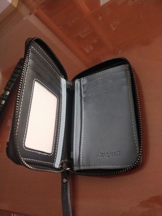 Monedero Desigual - Azul gris claro  y Negro