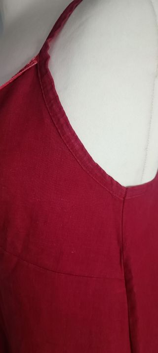 Vestito lino rosso Y2K anni 2000