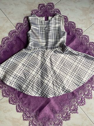 Vestito cerimonia bambina 5/6 anni a quadri