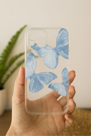 Carcasa iPhone 13 transparente con mariposas