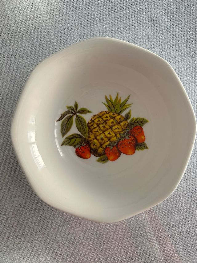 Juego 6 boles porcelana frutas
