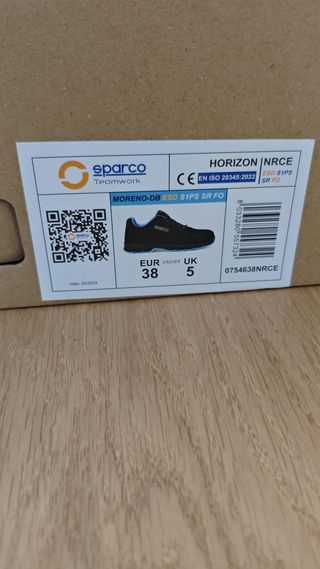 Zapatos Sparco Moreno-DB ESD S1P SR FO 38