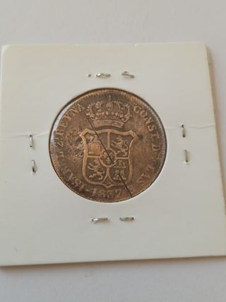 3 Cuartos 1837 Isabel II Cataluña