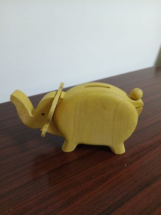 Salvadanaio Elefante in Legno