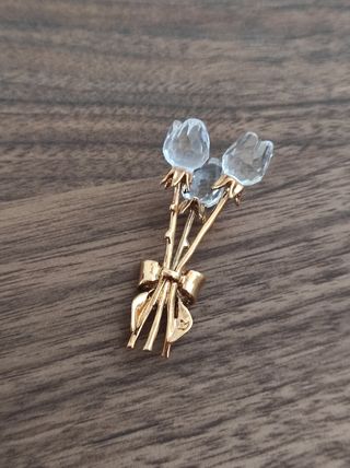 Swarovski mazzo 3 fiori cristallo