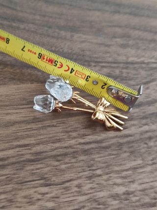 Swarovski mazzo 3 fiori cristallo
