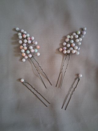 Conjunto fiesta: tocado, pendientes, pulsera
