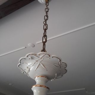 Lampadario Ceramica Capodimonte anni '70