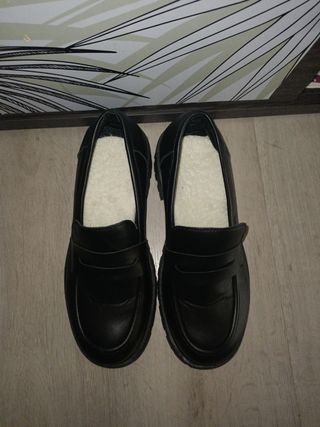 Mocasines negros plataforma