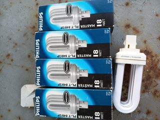 4 lampadine Philips PL-T da 18 W