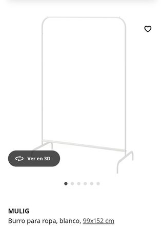 Perchero MULIG blanco 99x152cm