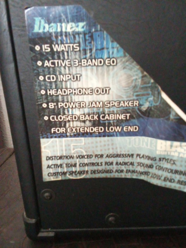 Amplificador guitarra Ibáñez TB15