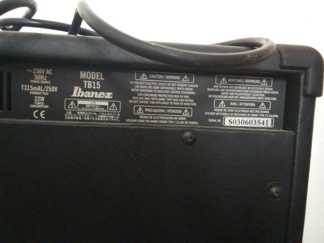 Amplificador guitarra Ibáñez TB15