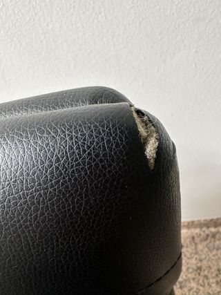 1 Silla alta negra de piel sintética