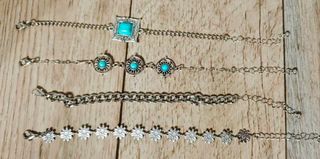 Pulseras bisutería turquesa plata