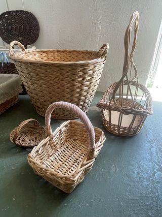 Cestos mimbre - 8 piezas