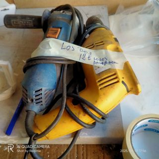Taladro percutor + amoladora: 12€