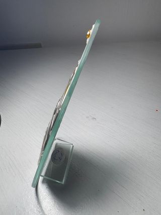 Sacra Famiglia in vetro argento