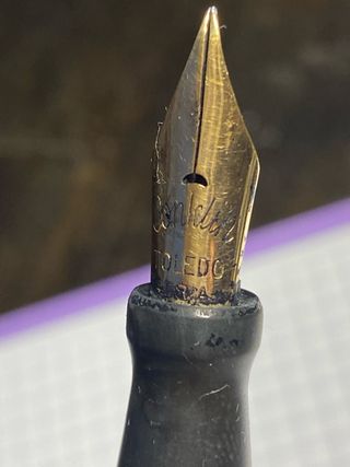 Pluma estilografica muy antigua TOLEDO OHAIO USA