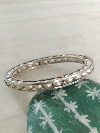 Pulsera perlas naturales plata 925